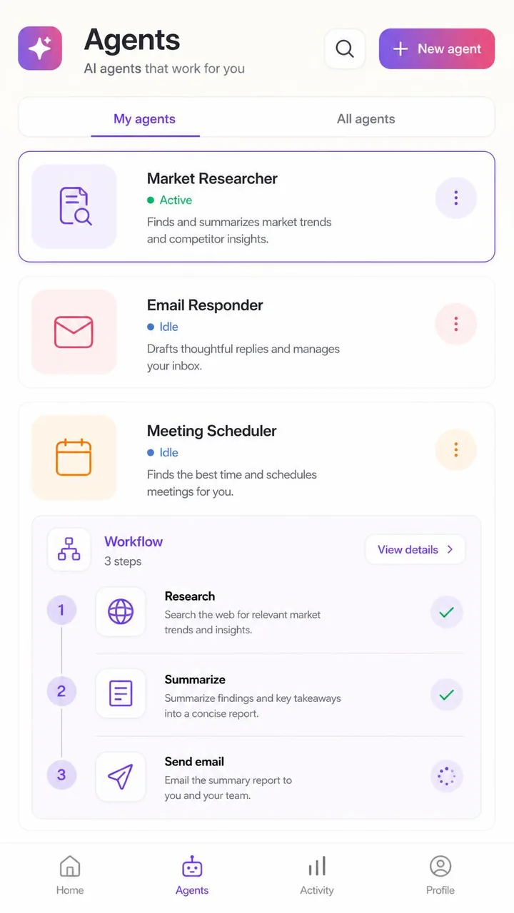 AI agents: mobile version of a Lovable website