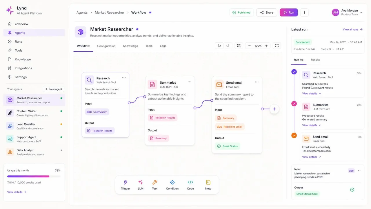 AI agents: example website built with Lovable