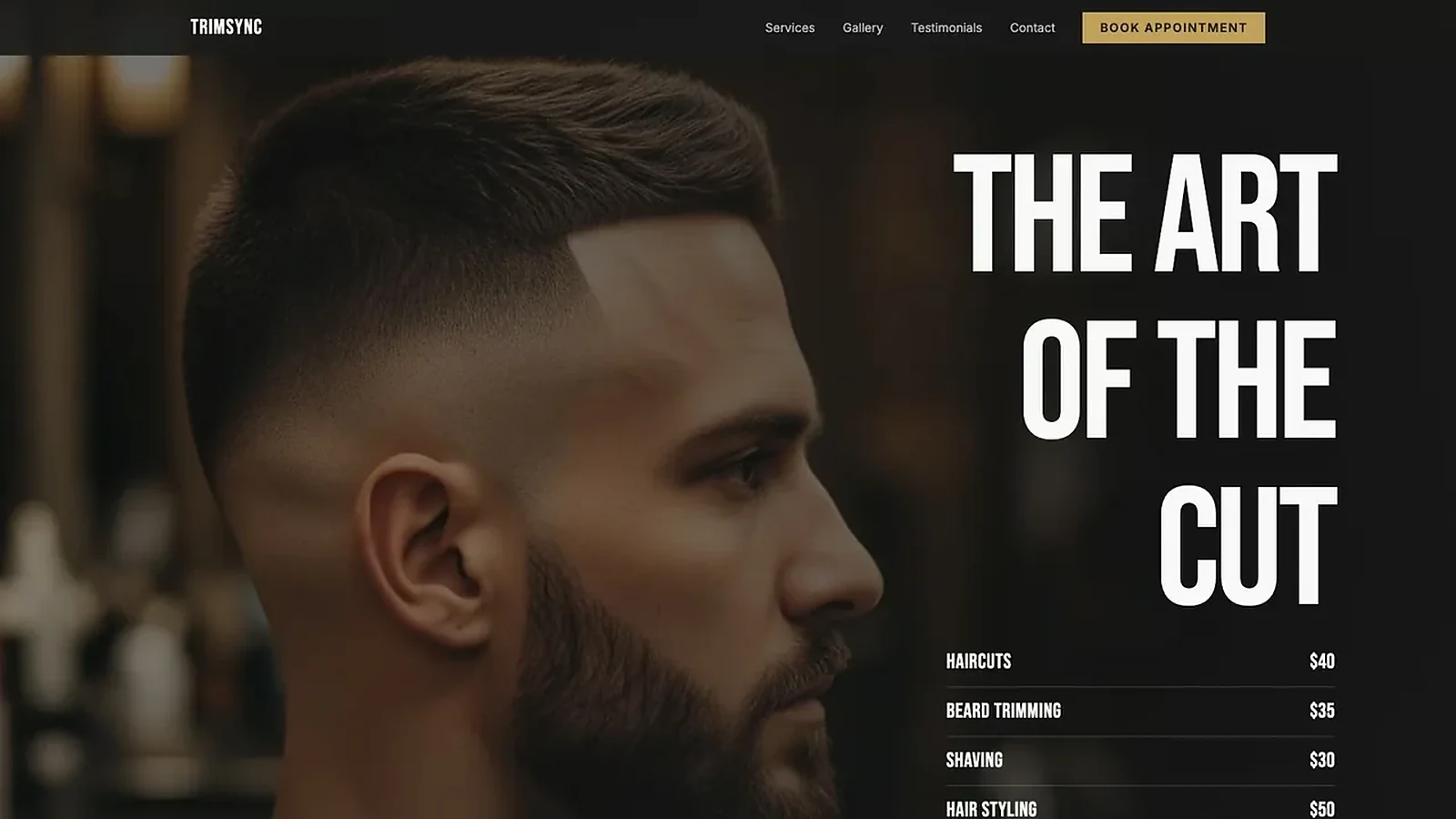 Local services: example website built with Lovable