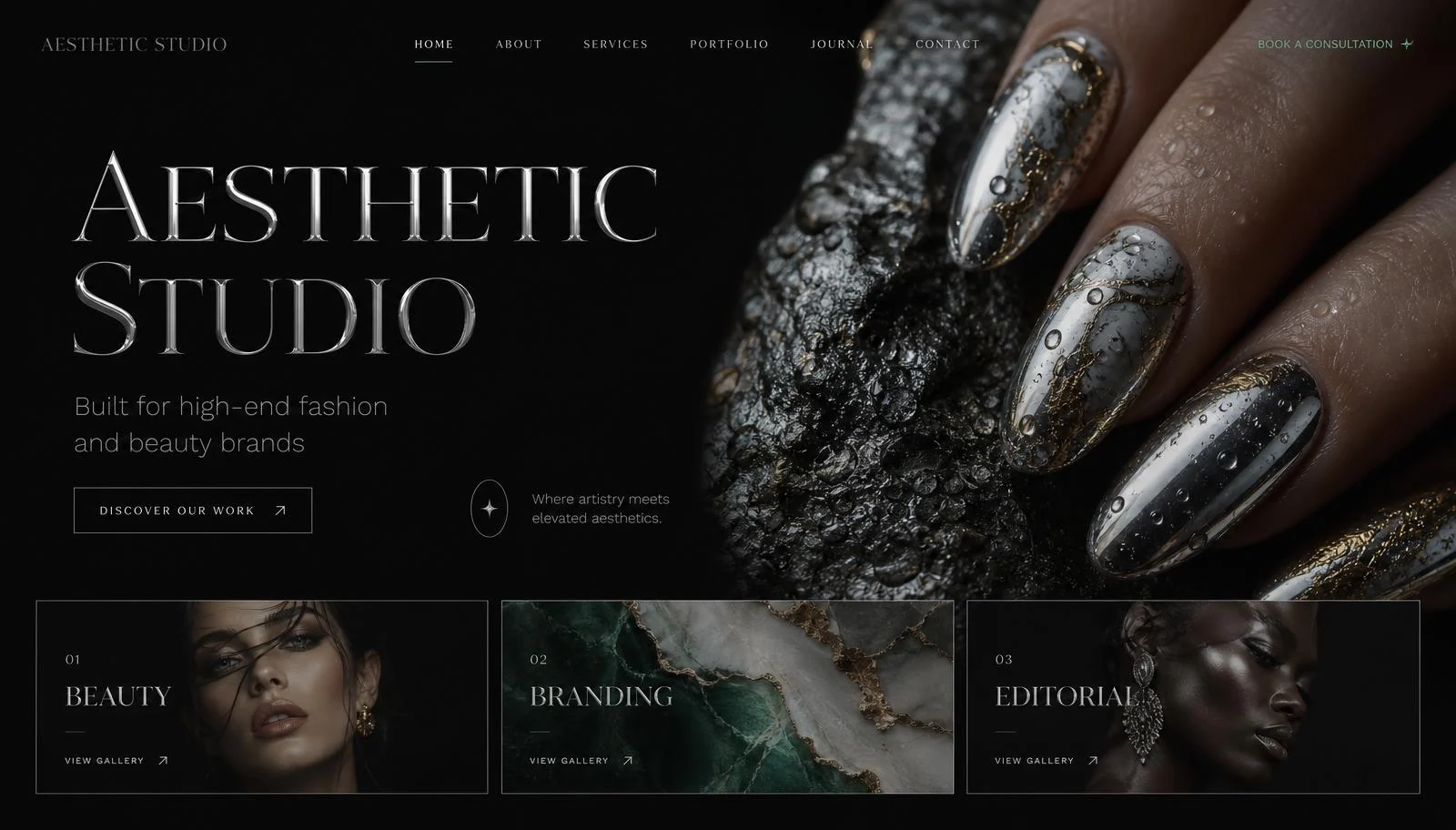 Beauty studio: example website built with Lovable