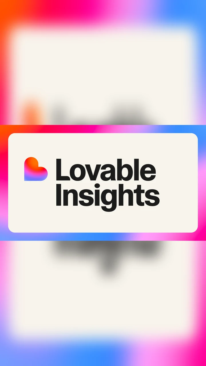 Analytics: mobile version of a Lovable website