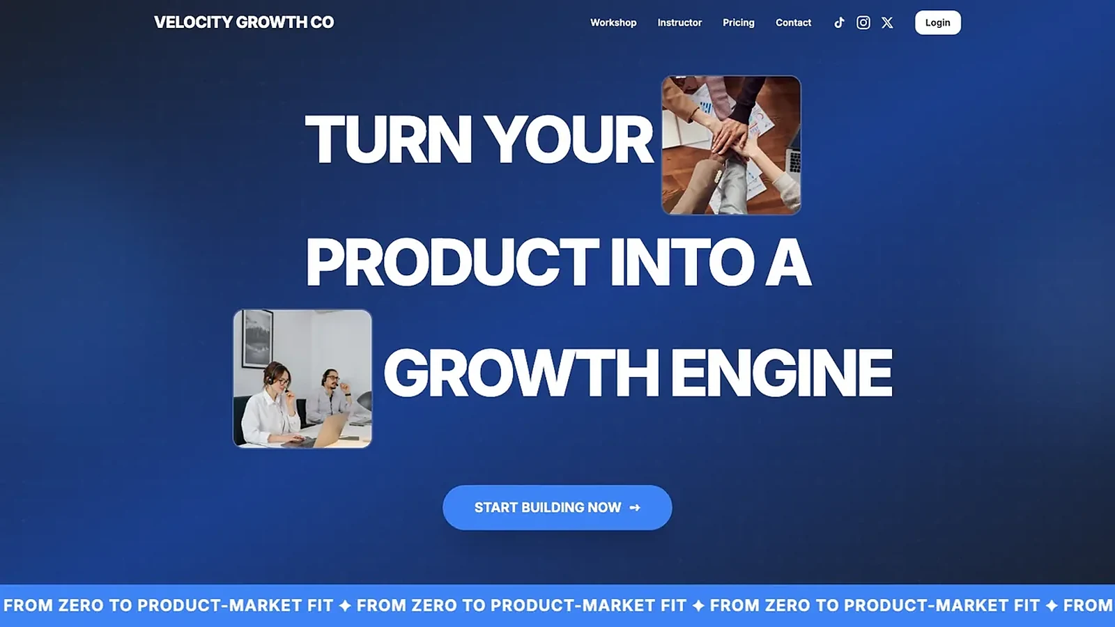 Landing page: example website built with Lovable